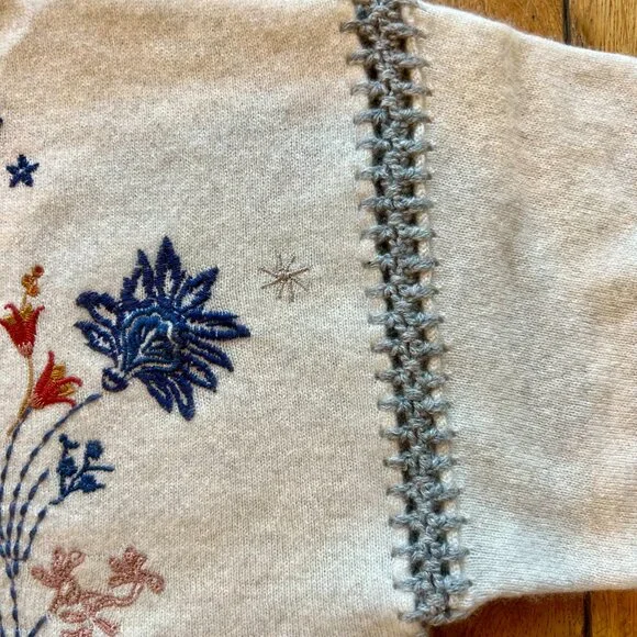 Johnny Was Cashmere Sweater Size M - Picture 8 of 9